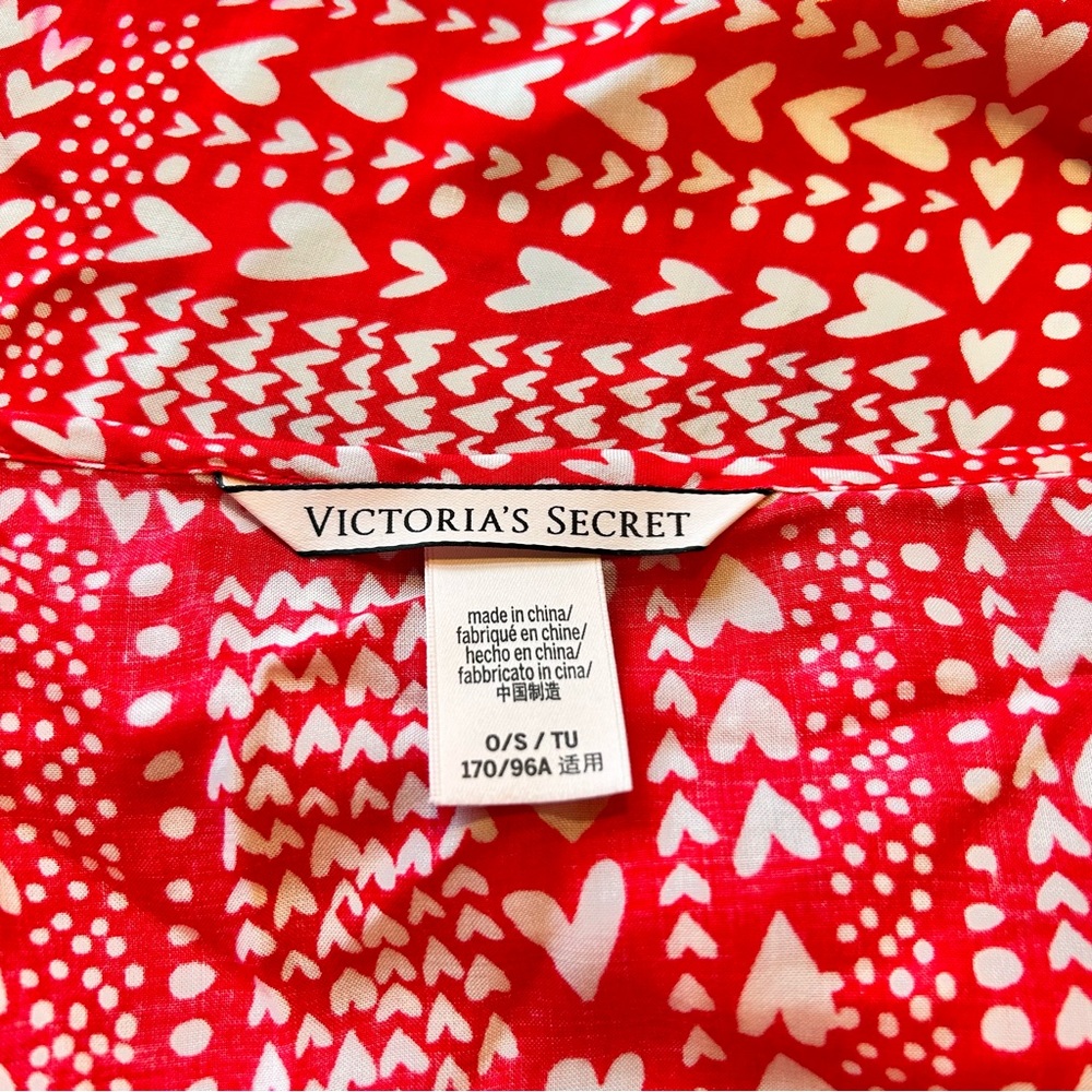 Victoria’s Secret Hearts Short Sleeve Kimono Tie Front Robe - Picture 6 of 7